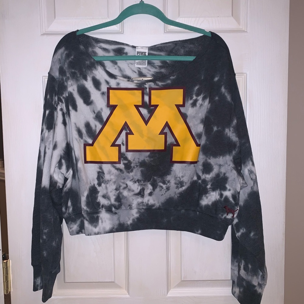 NWT PINK Minnesota Gophers Shoulder Sweatshirt